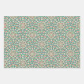 レトロセージ&サンドマ華美ダラアールデコホタテ ラッピングペーパーシート (正面)