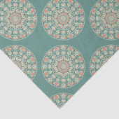 レトロセージ&サンド華美フローラ水玉模様曼荼羅 薄葉紙 (詳細)