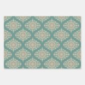 レトロセージ&サンド華美マンダラオジーダマスク ラッピングペーパーシート (正面)