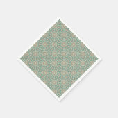 レトロセージ&サンド華美マンダラファンのデコページ スタンダードカクテルナプキン (角)