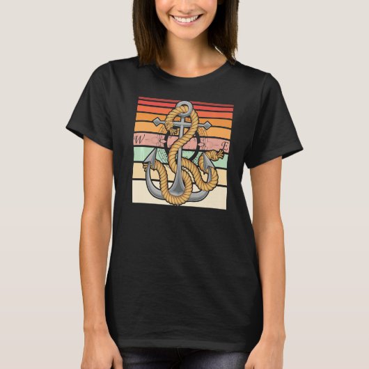 レトロセーラーいかりセーリング Tシャツ (正面)