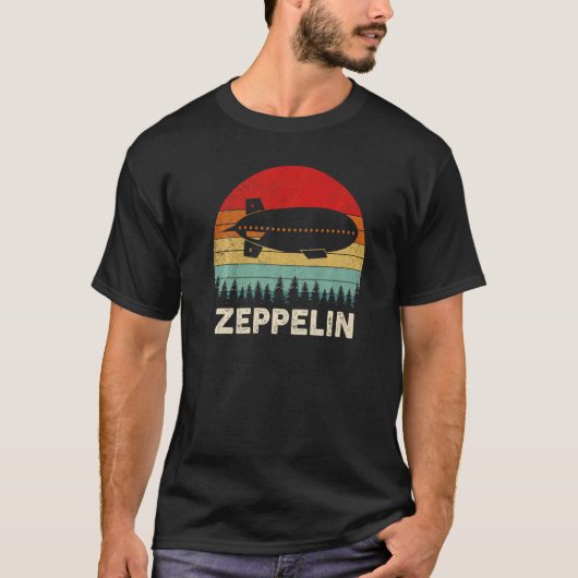 レトロゼッペリン動揺して飛行可ヴィンテージサンセット Tシャツ (正面)