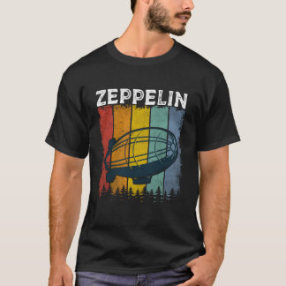 レトロゼッペリン70年代 80年代 クラシック飛行船 メンズ ボーイズ キッズ Tシャツ