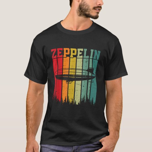 レトロゼッペリン70s 80s飛行船ゼッペリンZ Tシャツ (正面)