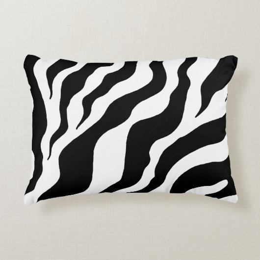 レトロゼブラアニマルプリント枕 アクセントクッション (正面)