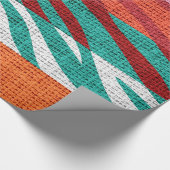 レトロゼブラスキンプリントパターンバーラップ素朴#5 ラッピングペーパー (角)