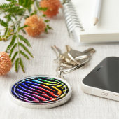 レトロゼブラ1キーチェーン キーホルダー (側面)