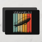 レトロゼペリン飛行船 ゼペリンヘリウム 招待状 (正面/裏面)