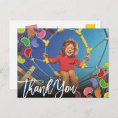 レトロゼリポップ・アートのビーンズ誕生日ありがとう ポストカード (正面/裏面)