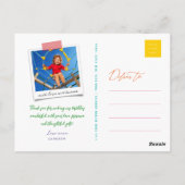 レトロゼリポップ・アートのビーンズ誕生日ありがとう ポストカード (裏面)