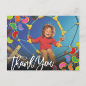 レトロゼリポップ・アートのビーンズ誕生日ありがとう ポストカード (正面)