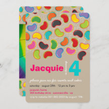 レトロゼリーポップ・アートのビーンスウィートキャンディお洒落誕生日