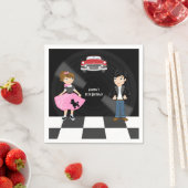 レトロソックホップバースデーパーティー スタンダードカクテルナプキン (インサイチュ)