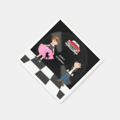 レトロソックホップバースデーパーティー スタンダードカクテルナプキン (角)