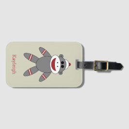 レトロソックモンキーオンタンと名前 ラゲッジタグ