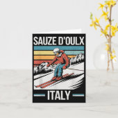 レトロソーズドゥロックスイタリアスキーリゾートアルパインスキー カード (黄色い花)