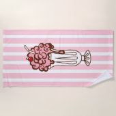 レトロソーダアイスクリームビーチプールタオルギフト ビーチタオル (正面)