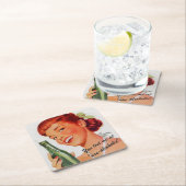 レトロソーダアドジョーク スクエアペーパーコースター (インサイチュ)