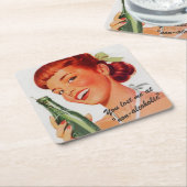 レトロソーダアドジョーク スクエアペーパーコースター (アングル)