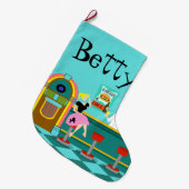 レトロソーダファウンテンクリスマスストッキング ラージクリスマスストッキング (正面 (吊り時))