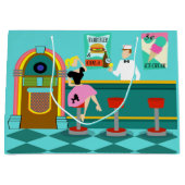 レトロソーダファウンテン抱き枕 ラージペーパーバッグ (正面)