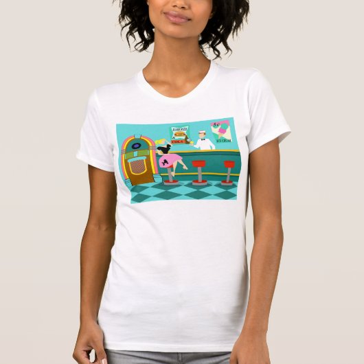 レトロソーダファウンテンTシャツ Tシャツ (正面)