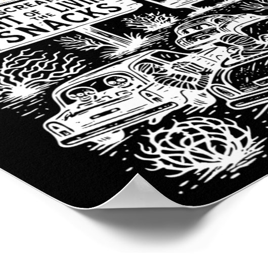 レトロゾンビドライブインスケルトンムービーナイトホテルH ポスター (角)