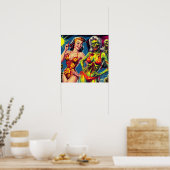 レトロゾンビピンアップ ポスター (キッチン)