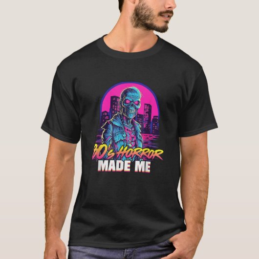 レトロゾンビヴィンテージ完全に死んでいな80年代のホラー映画 Tシャツ (正面)
