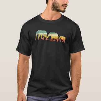 レトロゾーズファミリーエルデ自然ワイルドライフサファ Tシャツ