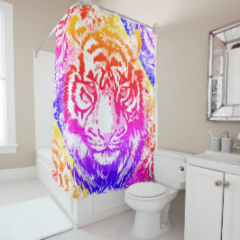 レトロタイガーヘッド – タイガー シャワーカーテン
