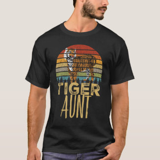 レトロタイガー叔母サンセットアフリカサファリギフト Tシャツ