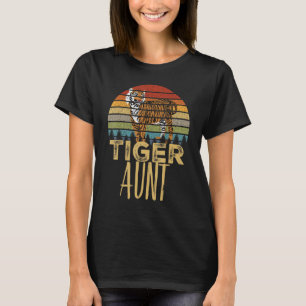 レトロタイガー叔母サンセットアフリカサファリギフト Tシャツ
