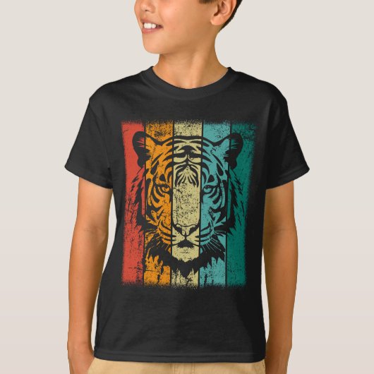 レトロタイガー顔 Tシャツ (正面)