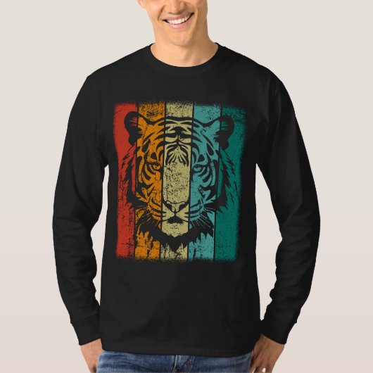 レトロタイガー顔 Tシャツ (正面)