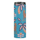 レトロタイガー、ヤシの木、花柄 タンブラー (裏面)