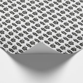 レトロタイキ白黒パターン ラッピングペーパー (角)