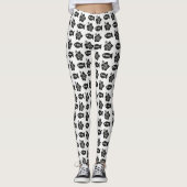 レトロタイキ白黒パターン レギンス (正面)