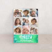 レトロタイダイティール(緑がかった色)ライム – 写真 – メリークリスマス シーズンカード