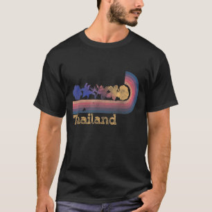 レトロタイトロピカルフラワーズ80のスタイルサーフィン Tシャツ