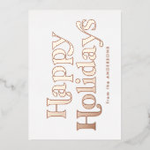 レトロタイプハッピーホリデイズノンフォトバラ金ゴールド 箔シーズンカード (正面)