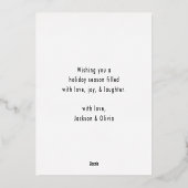 レトロタイプメリークリスマスノンフォト金ゴールド 箔シーズンカード (裏面)