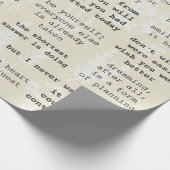 レトロタイプライタやる気を起こさせる引用文（仕訳帳） ラッピングペーパー (角)