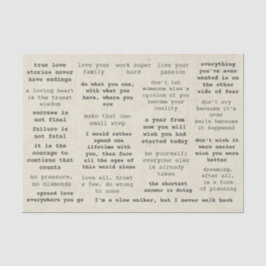 レトロタイプライタやる気を起こさせる引用文（仕訳帳） 薄葉紙