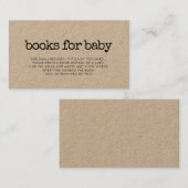 レトロタイプライターの赤ちゃんシャワーブックリクエストカード 名刺 (正面/裏面)