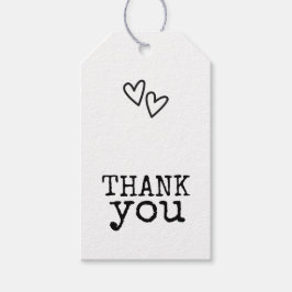 レトロタイプライタータイポグラフィミニマル結婚リスト ギフトタグ