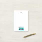 レトロタイプライターヴィンテージ懐かしいパーソナライズされた ポストイット (デスク上)