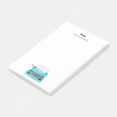 レトロタイプライターヴィンテージ懐かしいパーソナライズされた ポストイット (アングル)