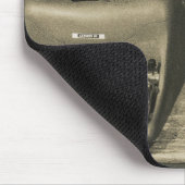 レトロタイプライター及び電話 マウスパッド (コーナー)