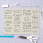 レトロタイプライター聖書の詩編の論文誌 薄葉紙 (クラフト)